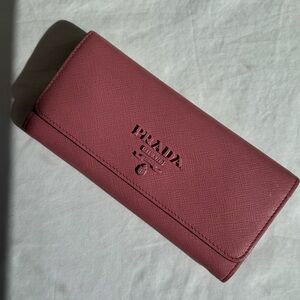 Prada Milano Made in Italy Pink Snap Wallet